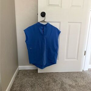 Figs Ceil Blue Rafaela Scrub Top